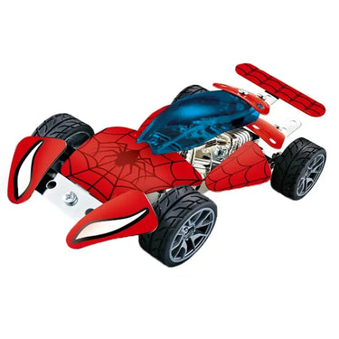 166Pcs Hot Wheel DIY Spider-Man Tech Bricks Car